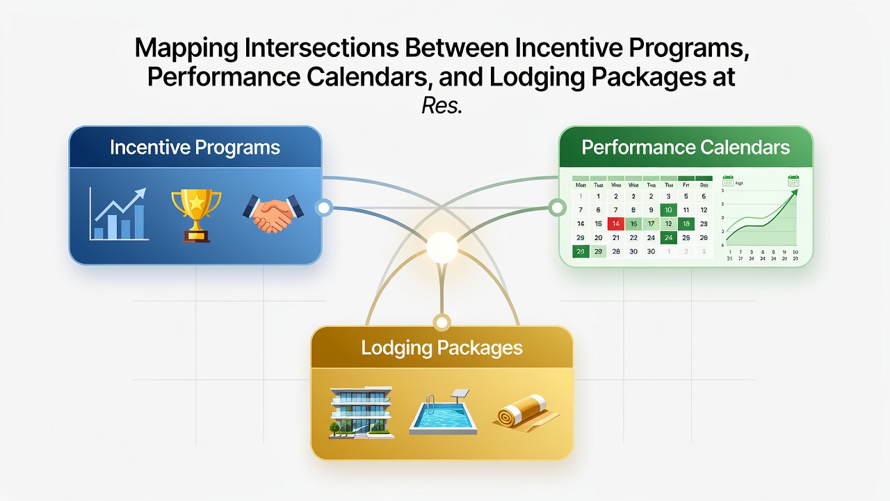 Detailed view of a resort performance calendar integrated with lodging and rewards displays