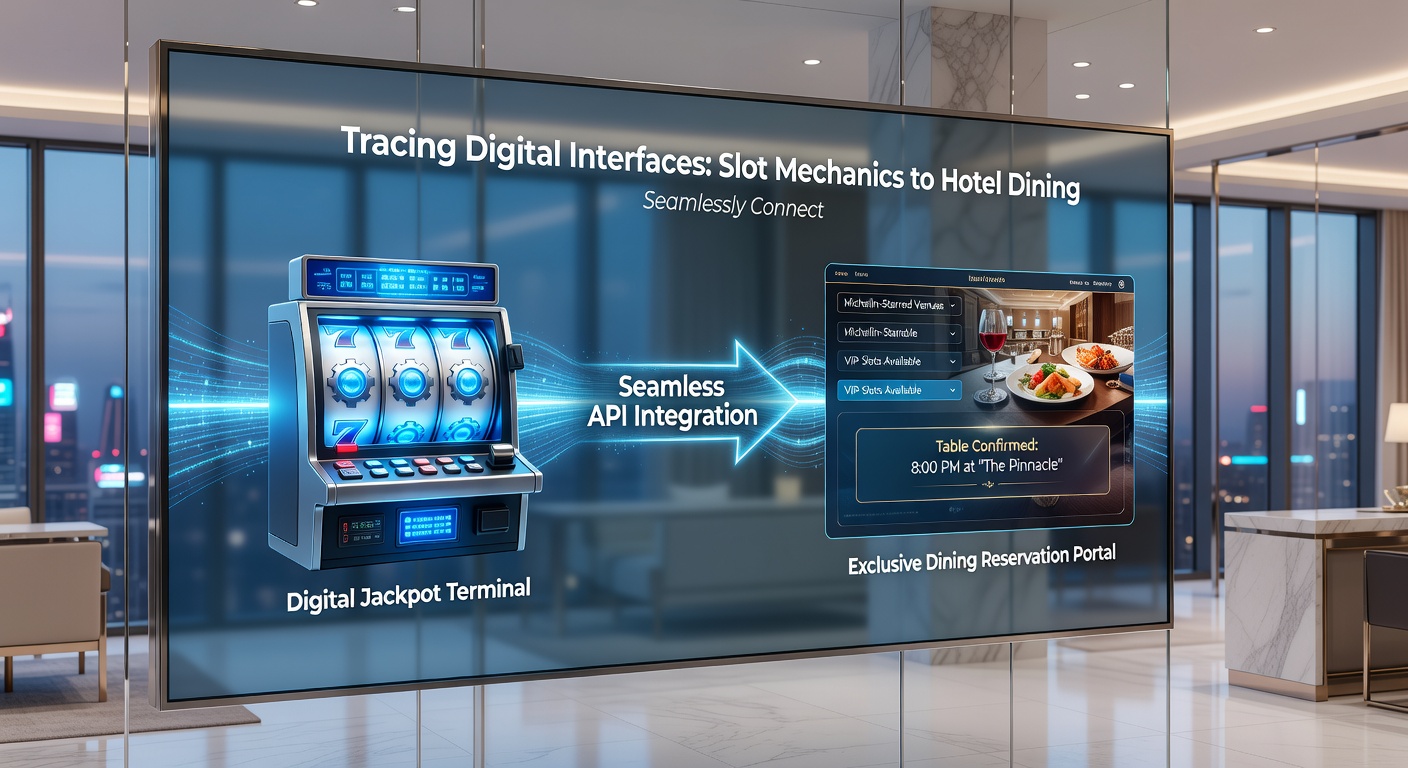 Mobile app screen displaying seamless booking from slot rewards to dining reservation and concert tickets